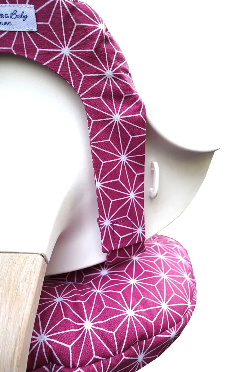 ABWASCHBAR Nomi Sitzkissen Set Happy Star Cranberry Pink