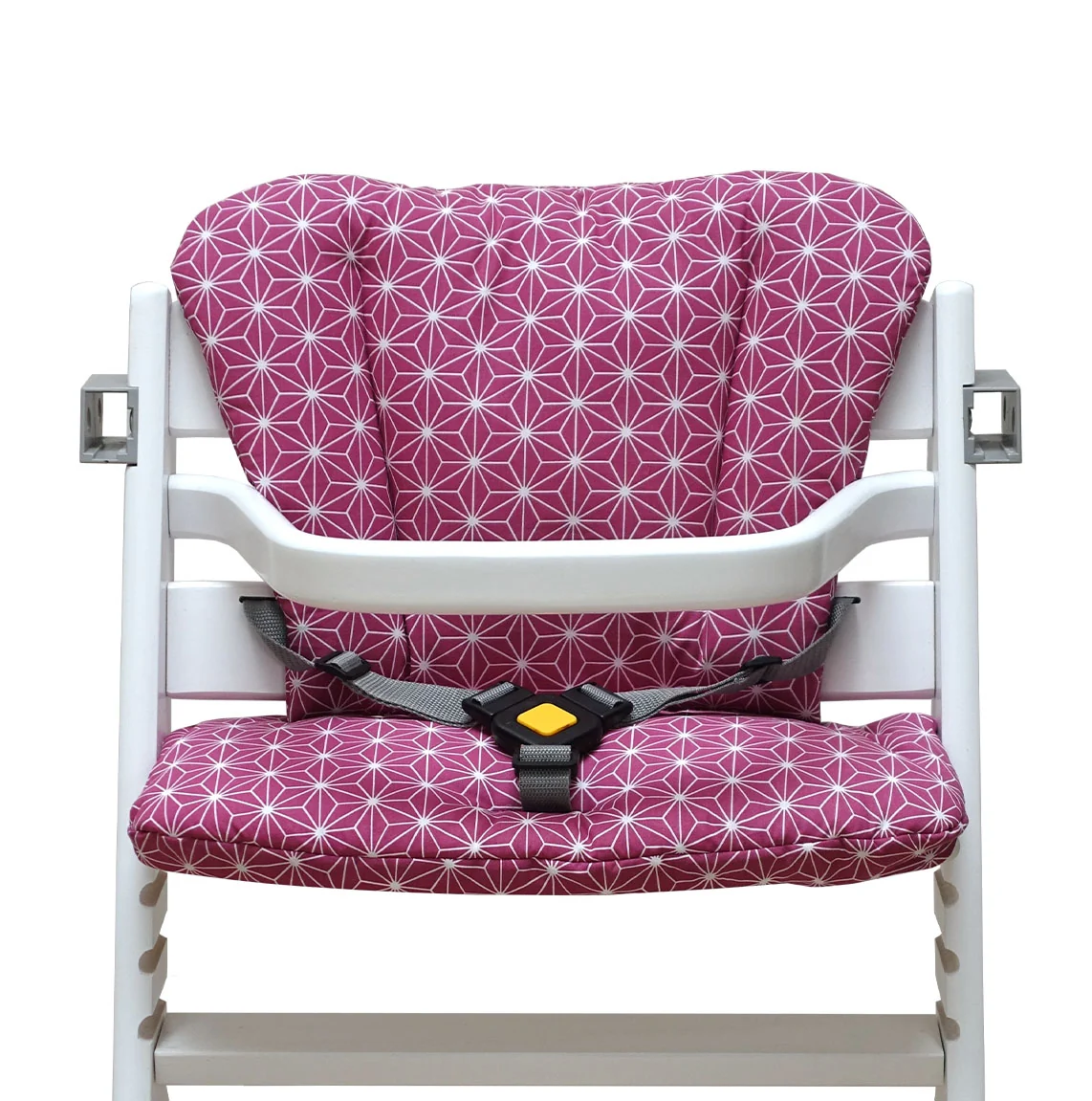 ABWASCHBAR Timba Sitzkissen Set Happy Star Cranberry Pink für Bebeconfort Hochstuhl