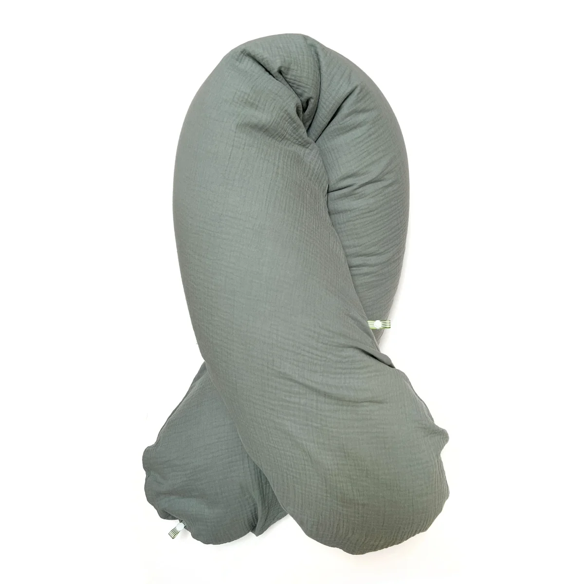 „Das Original“  Theraline  Stillkissen inkl. Musselin Bezug  (190 cm x 38 cm) – Salbei