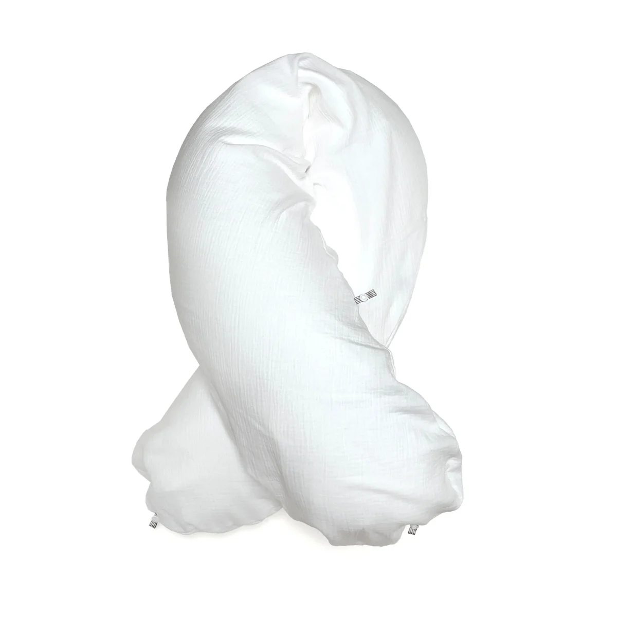 „Das Original“  Theraline  Stillkissen inkl. Musselin Bezug  (190 cm x 38 cm) – Weiss